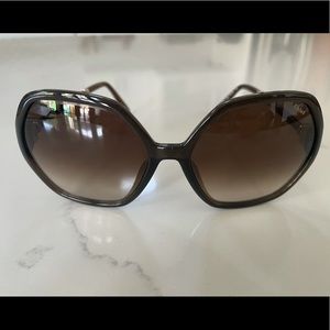 CHLOE TURTLEDOVE LEATHER SUNGLASSES-CE638SL